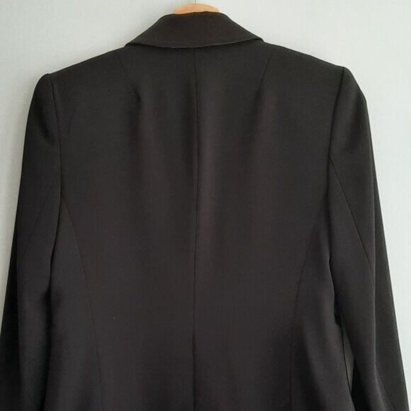 DIANE VON FURSTENBERG Jennie Blazer Jacket Four-Season Stretch Black Sz 2 - Picture 10 of 16